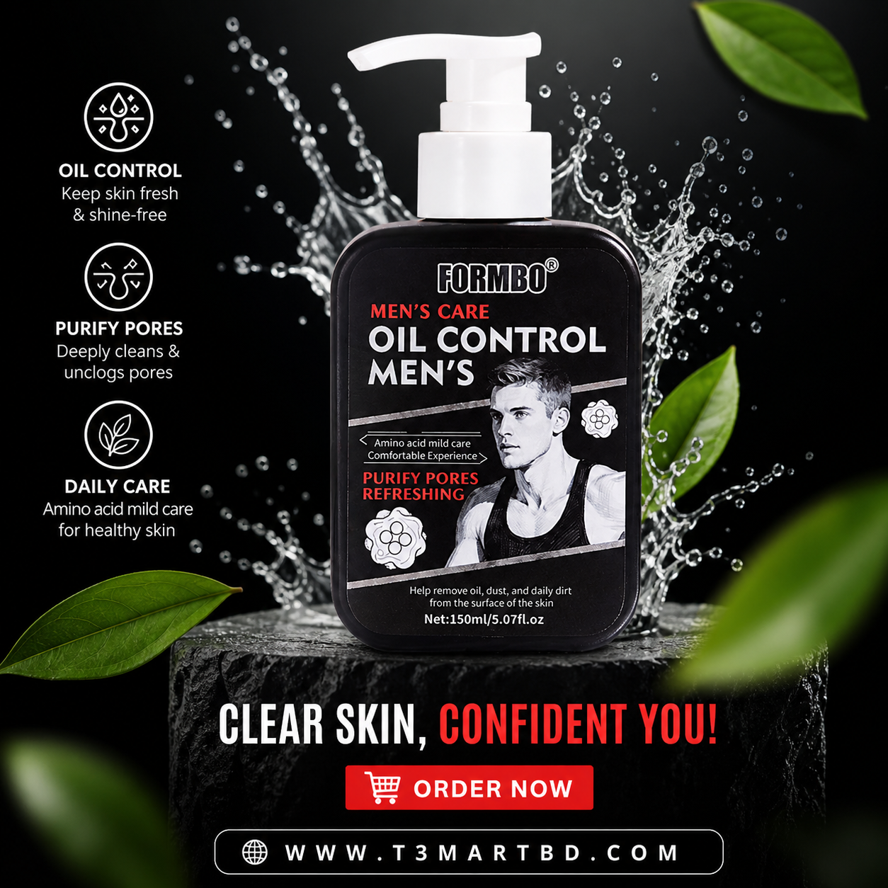 FORMB0 Men's Care Oil Control Face Cleanser – 150ml